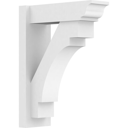 Ekena Millwork Merced Architectural Grade PVC Outlooker with Traditional Ends, 7"W X 18"D X 24"H OUTP07X18X24MRC01